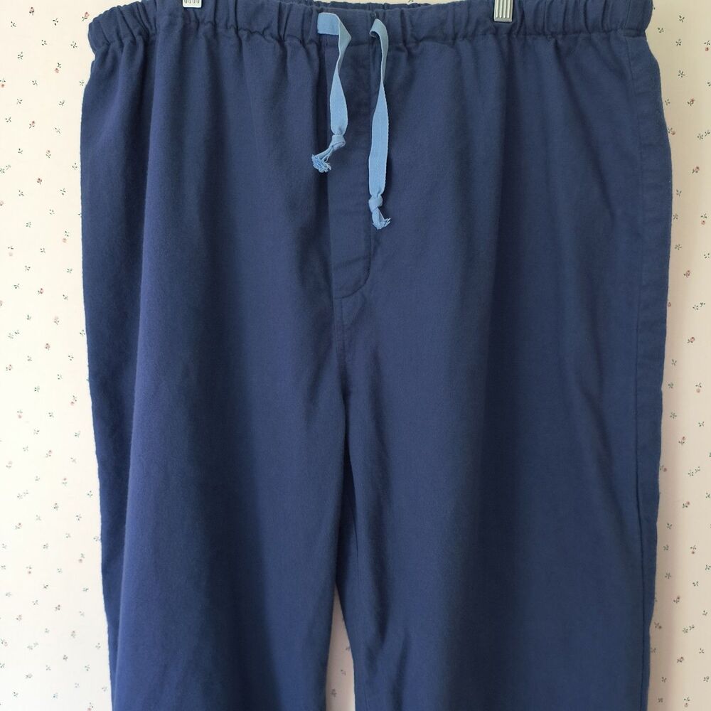 Vermont Country Store Pajama Set Mens 3X Blue Portuguese Cotton Flannel Cozy PJs - Picture 12 of 16